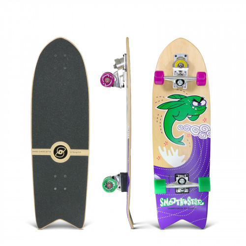 Surfskate Gussie AVALANCHE 31″ by Slide Surf Skateboards.