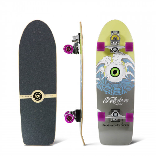 Surfskate Gussie AVALANCHE 31″ by Slide Surf Skateboards.