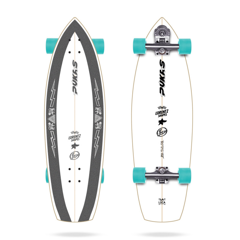 Surfskate Gussie AVALANCHE 31″ by Slide Surf Skateboards.